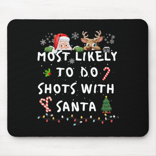 おもしろい最も物語おもしろいの可能性が高いクリスマスのパジャマF マウスパッド (正面)