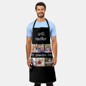 おもしろい最高のじいちゃん – 6枚のフォトコラージュグリルマスター エプロン (着用した状態)