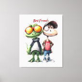 おもしろい最高のの「友だち」ウォールアート キャンバスプリント (正面)