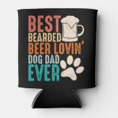 おもしろい最高のひげ愛犬パパ 缶クーラー (正面)