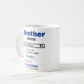 おもしろい最高のカスタムブラザーマググ コーヒーマグカップ (正面左)