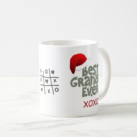 おもしろい最高のグランパエバーサンタハットクリスマスマグ コーヒーマグカップ (正面右)