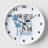 おもしろい最高のシートハウスバスルームのワードアート 壁時計 (正面)