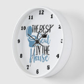 おもしろい最高のシートハウスバスルームのワードアート 壁時計 (傾斜)