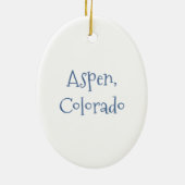 おもしろい最高のスキー旅行！ギプスで腕を折る セラミックオーナメント (裏面)