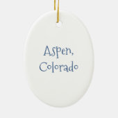 おもしろい最高のスキー旅行!ギプスの中で腕が折れる セラミックオーナメント (裏面)