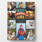 おもしろい最高のダディ10枚の写真コラージュ漫画フォント フォトプラーク (正面)