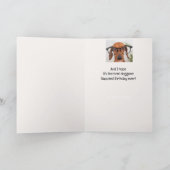 おもしろい最高のドゴン誕生日の犬の動物ユーモア カード (内部)