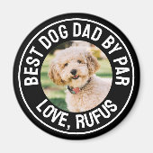 おもしろい最高のドッグパパバイパー写真 マグネット (正面)