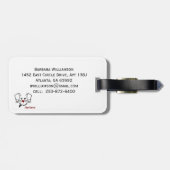 おもしろい最高のドッグママ写真モノグラカスタムム ラゲッジタグ (裏面横)