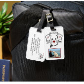 おもしろい最高のドッグママ写真モノグラカスタムム ラゲッジタグ