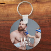 おもしろい最高のパパの写真 キーホルダー (正面)