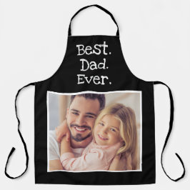 おもしろい最高のパパエバーフォトパーソナライズされた白黒 エプロン