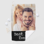 おもしろい最高のパパエバーフォトブラックゴルフパーソナライズされたァー ゴルフタオル (インサイチュ)