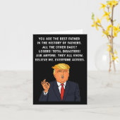 おもしろい最高のパパドナルドトランプ父の日ギフトTシャツ カード (黄色い花)