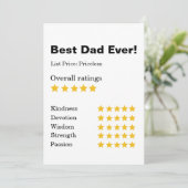 おもしろい最高のパパ・エバー・ファーザーの日のカーパーソナライズされたド 招待状 (スタンド正面)