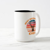 おもしろい最高のパパ ツートーンマグカップ (正面右)