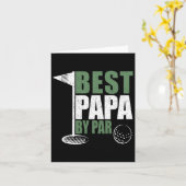 おもしろい最高のパパ　パー　父の日ゴルフ　ダッド　グランド カード (黄色い花)