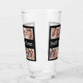 おもしろい最高のパパEver 6 Photo Collage白黒 タンブラーグラス (左)