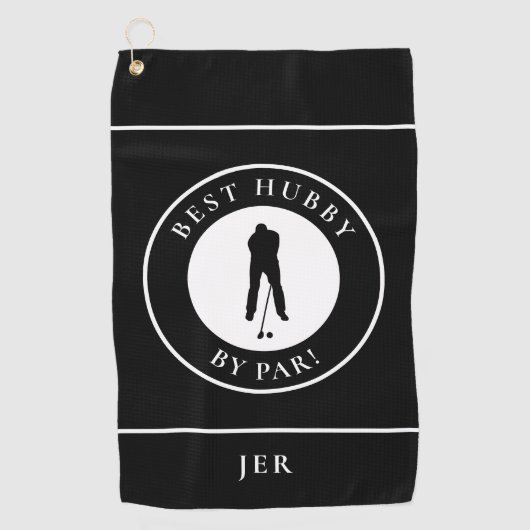 おもしろい最高のホビーバイパーゴルファーのモノグラムモダンメンズ ゴルフタオル (正面)