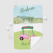 おもしろい最高のマーゴルフカート名勝 ゴルフタオル (インサイチュ)