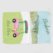 おもしろい最高のマーゴルフカート名勝 ゴルフタオル (横)