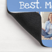 おもしろい最高のマEver 6 Photo Collage in Blue White マウスパッド (コーナー)