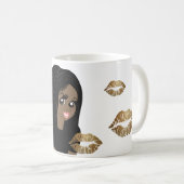 おもしろい最高の友の悪影響を与える風刺画 コーヒーマグカップ (正面右)