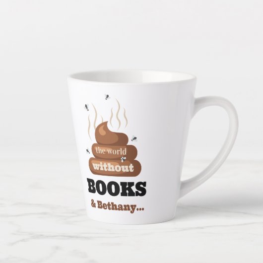 おもしろい最高の友の本を愛する誕生日読のマグカップ カフェラテマグ (右)