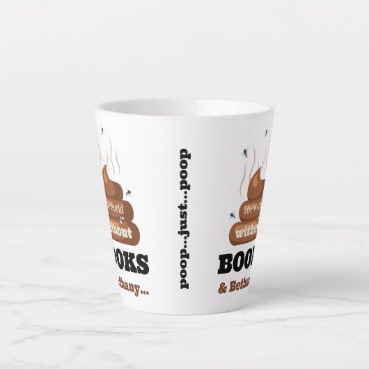 おもしろい最高の友の本を愛する誕生日読のマグカップ カフェラテマグ (正面)
