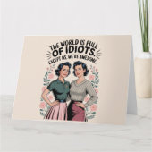 おもしろい最高の友の気にユーモア女性誕生日 カード (正面)