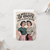 おもしろい最高の友の気にユーモア女性誕生日 カード (正面/裏面インサイチュ)