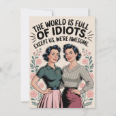 おもしろい最高の友の気にユーモア女性誕生日 カード (正面)