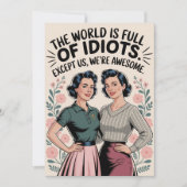 おもしろい最高の友の気にユーモア女性誕生日 シーズンカード (正面)