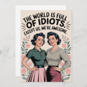 おもしろい最高の友の気にユーモア女性誕生日 シーズンカード (正面/裏面)