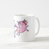 おもしろい最高の友BAD INFLUENCE UNICORN FARTING コーヒーマグカップ (正面右)