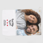 おもしろい最高の妻バイパーゴルファー写真モダンテンプレート ゴルフタオル (横)