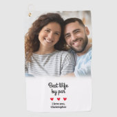 おもしろい最高の妻バイパーゴルファー写真モダンテンプレート ゴルフタオル (正面)