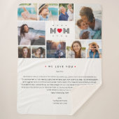 おもしろい最高の母の日10写真コラージュ シェルパブランケット (正面)