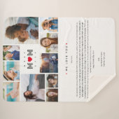 おもしろい最高の母の日10写真コラージュ シェルパブランケット (正面(横))