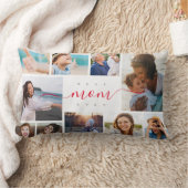 おもしろい最高の母の日10写真テンプレート ランバークッション (ブランケット)