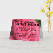 おもしろい最高の母 カード (黄色い花)