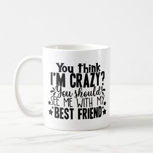 おもしろい最高の熱狂するFriends引用文 コーヒーマグカップ (左)