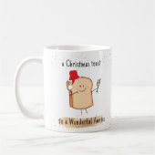 おもしろい最高のAuntie Christmas Toast Holiday コーヒーマグカップ (左)