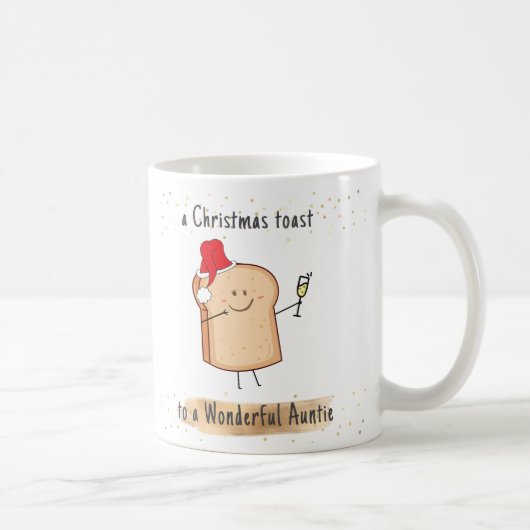 おもしろい最高のAuntie Christmas Toast Holiday コーヒーマグカップ (右)