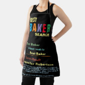 おもしろい最高のBaker Chef All-Overプリントエプロン エプロン (インサイチュ)