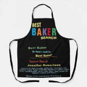 おもしろい最高のBaker Chef All-Overプリントエプロン エプロン (正面)