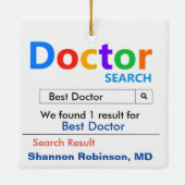 おもしろい最高のDoctor Search セラミックオーナメント (裏面)