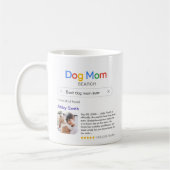 おもしろい最高のDog Mom Ever Search Result With Photo コーヒーマグカップ (左)