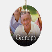 おもしろい最高のEver Grandpa Papa定義写真 セラミックオーナメント (右)